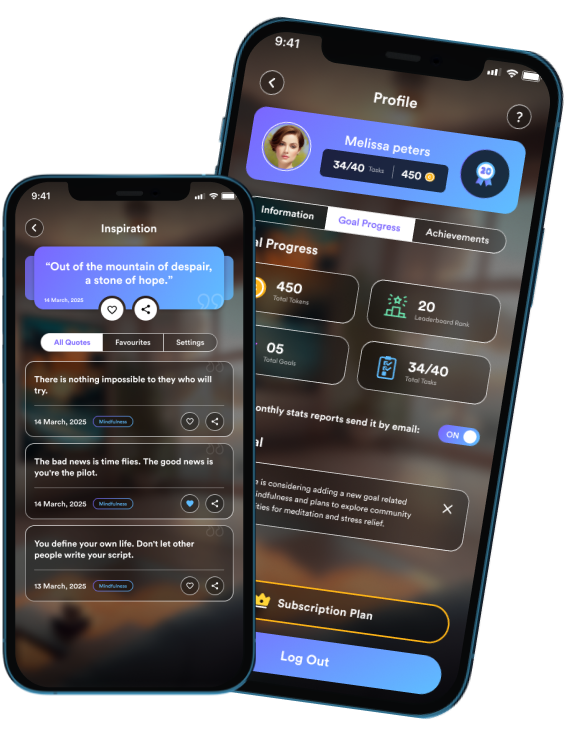 Mobile app screenshots